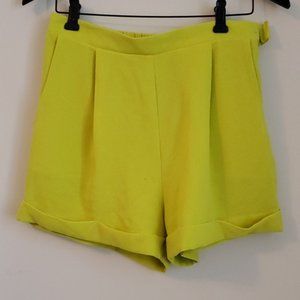 American Apparel Neon Yellow Shorts - S
